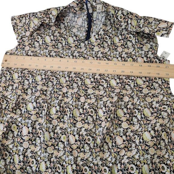 GOODTHREADS Relaxed-Fit Floral Linen Flutter Sleeve Peasant Dress Size X-Large - Picture 13 of 14